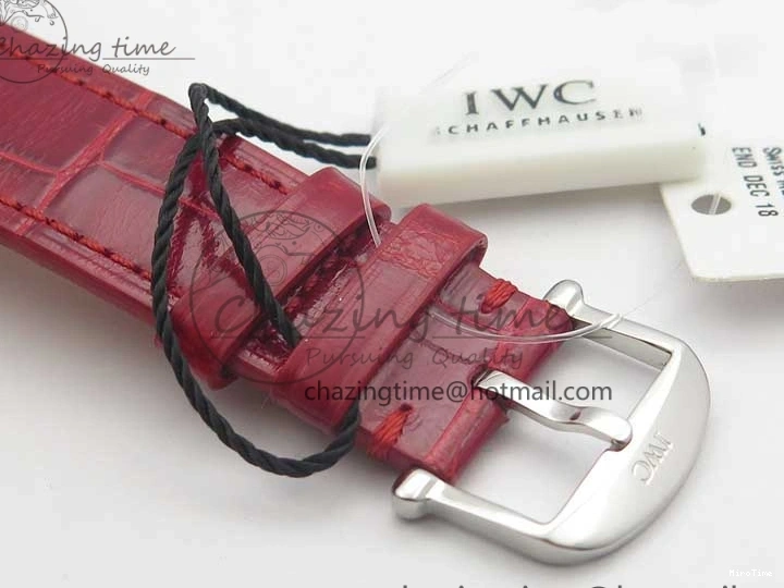 MIROTIME 0215 Portofino Automatic 37 SS M+F 1:1 Best Edition Silver Dial RG Markers on Red Crocodile Strap A Reliable 7154